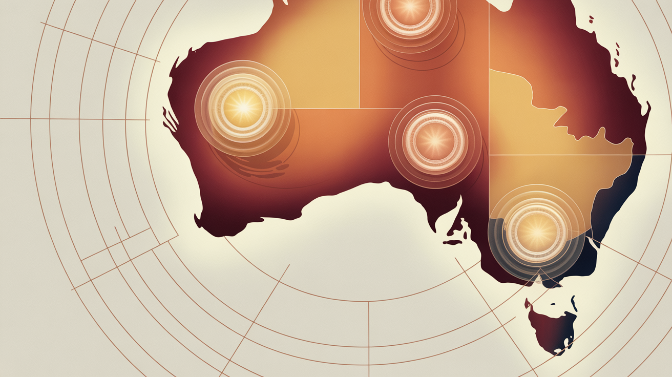 Abstract meridian timezone map